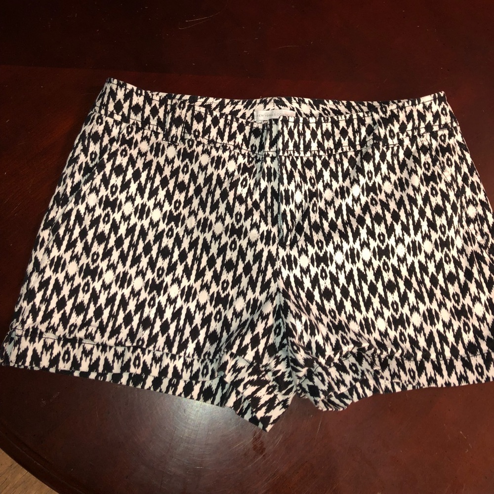Black & White Patterned Shorts
